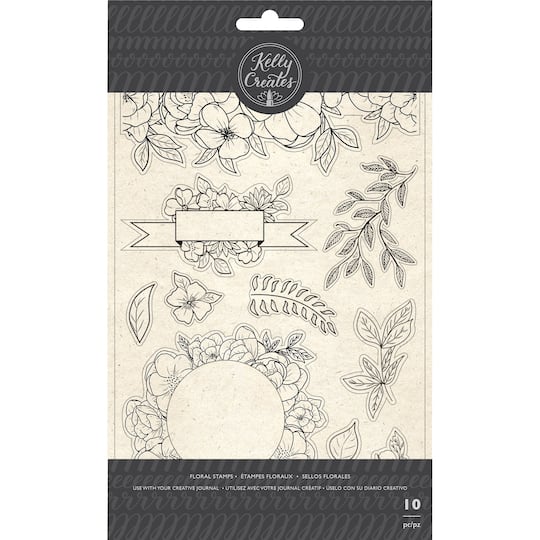 American Crafts&#x2122; Kelly Creates Florals Acrylic Traceable Stamps
